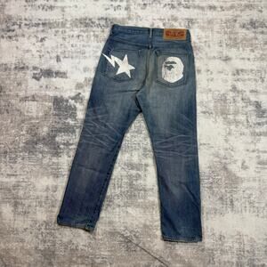 Authentic Bape 2000’s Bapesta Jeans 30